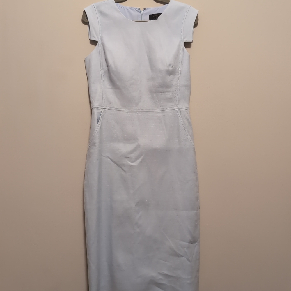 J. Crew Blue Sleeveless Sheath Dress